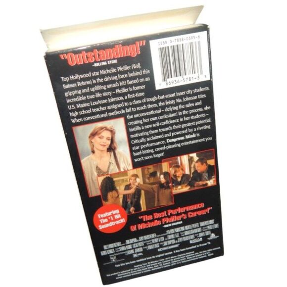 DANGEROUS MINDS Michelle Pfeiffer vintage VHS in original paper case - Picture 3 of 6